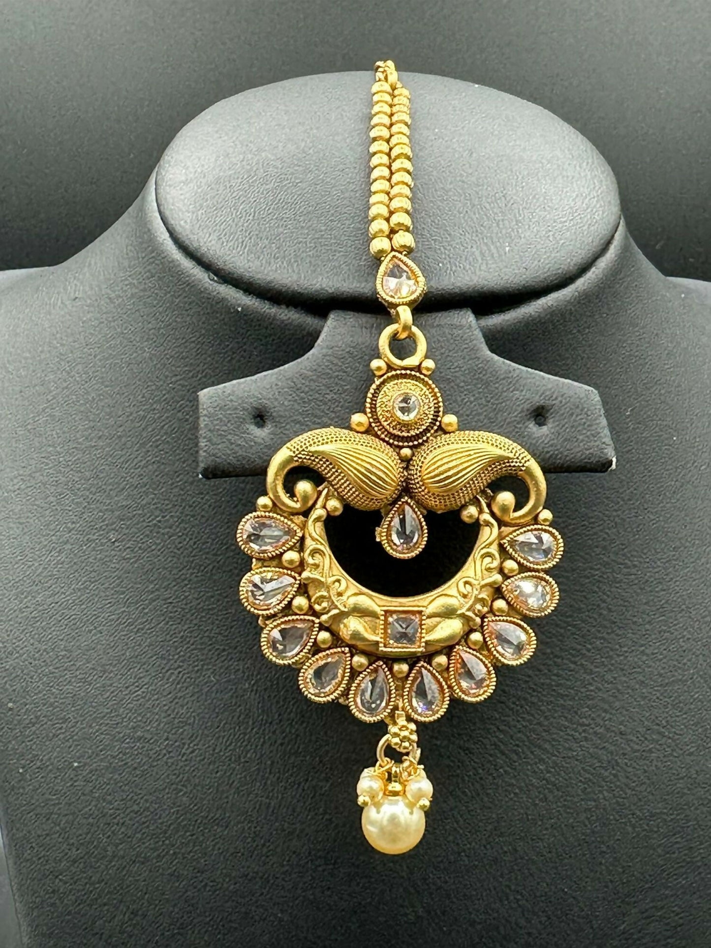 H&A Jewellery Indian Rajwari Gold Plated Maang Tikka