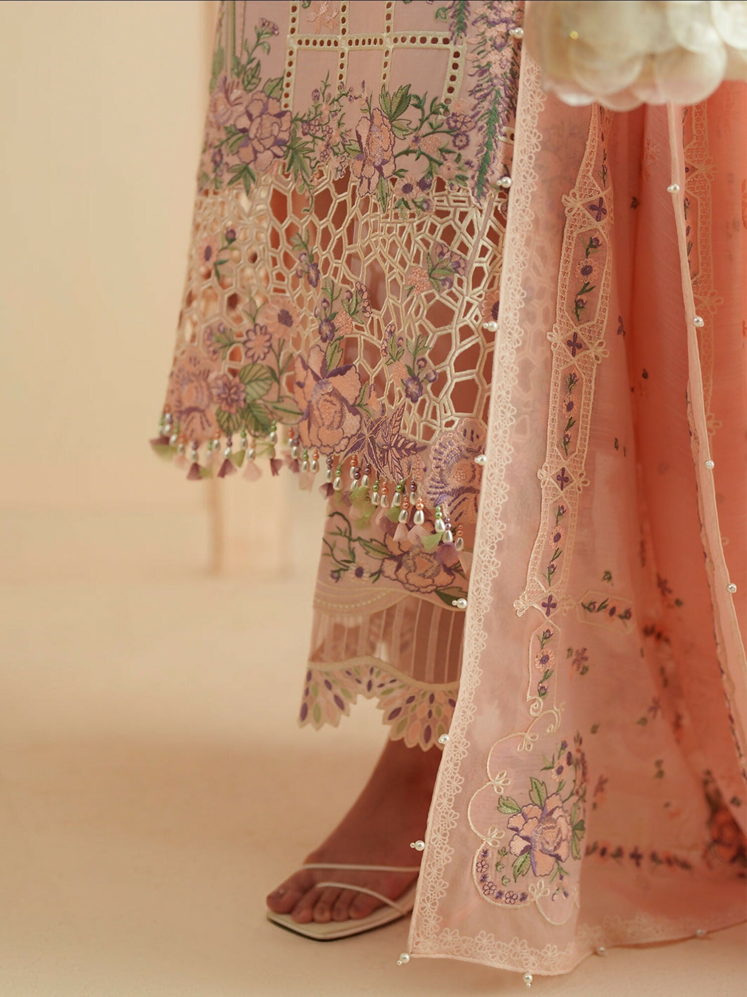 Binilyas Mashriq Luxury Lawn'26 Embroidered Unstitched 3-Piece Suit-D-111-B