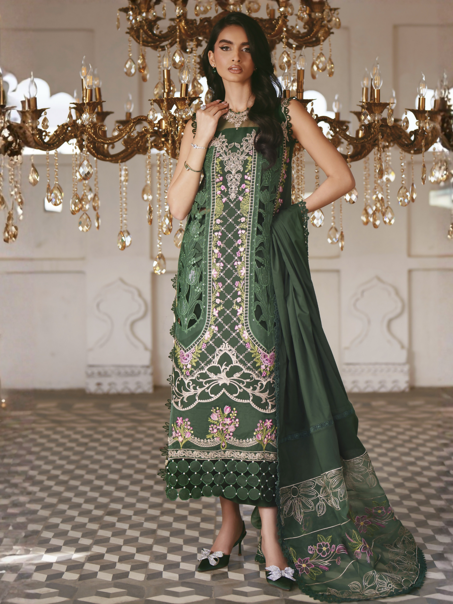 Parishay Shangrila Lawn Embroidered Unstitched 3-Piece Suit-SLA-16