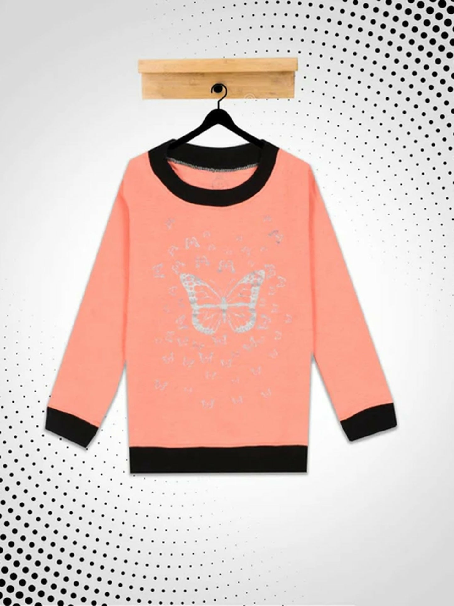 Funky's Kid's Butterfly Printed Sweat Shirt-10205