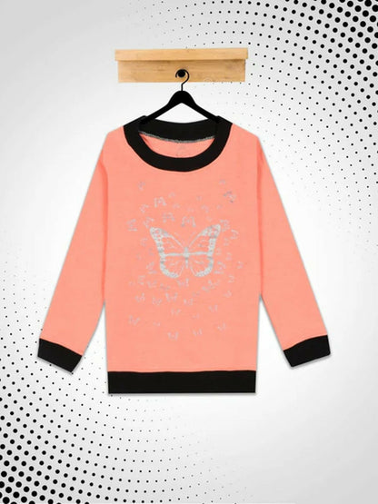 Funky's Kid's Butterfly Printed Sweat Shirt-10205