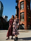Panache Apparel Silk Printed Dress-Fire