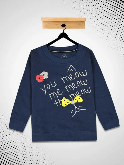 Funk'sy kid's You Meow Me Meow Printed Sweat Shirt-10184