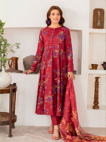 Panache Apparel Lawn Printed Stitched 3-Piece Suit-Sprinkles