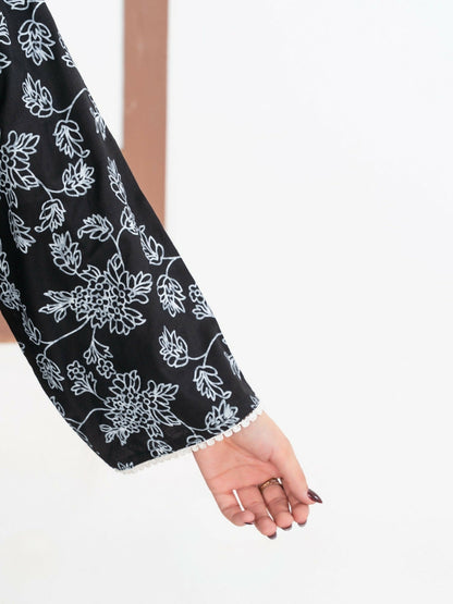 Stylish Collection Enchant Pret Linen Printed Co-Ord Set-Gulaab Black