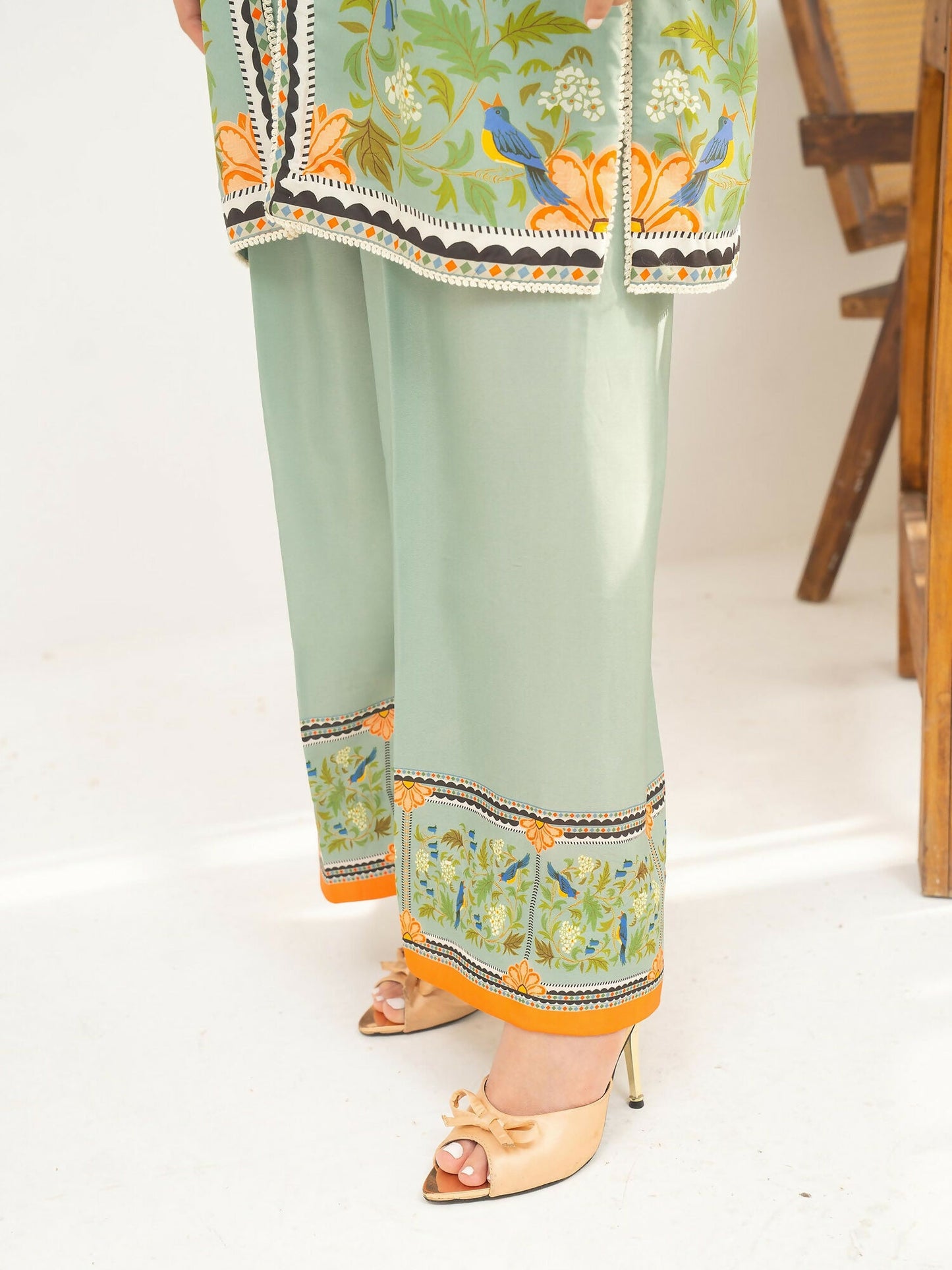 Panache Apparel Florise Lawn Printed Co-Ord Set-Ocean Mist