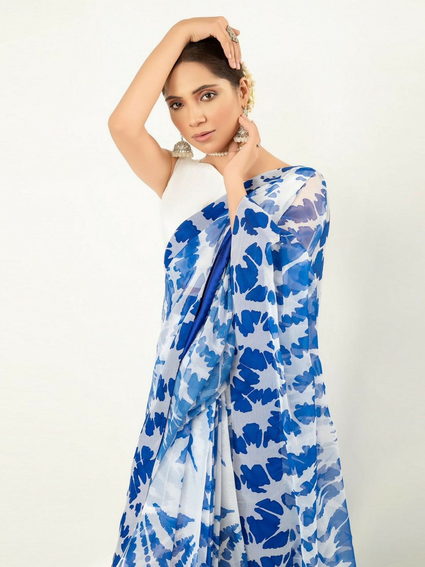 Imran Aftab Chiffon Printed Stitched Saree-IASC 08