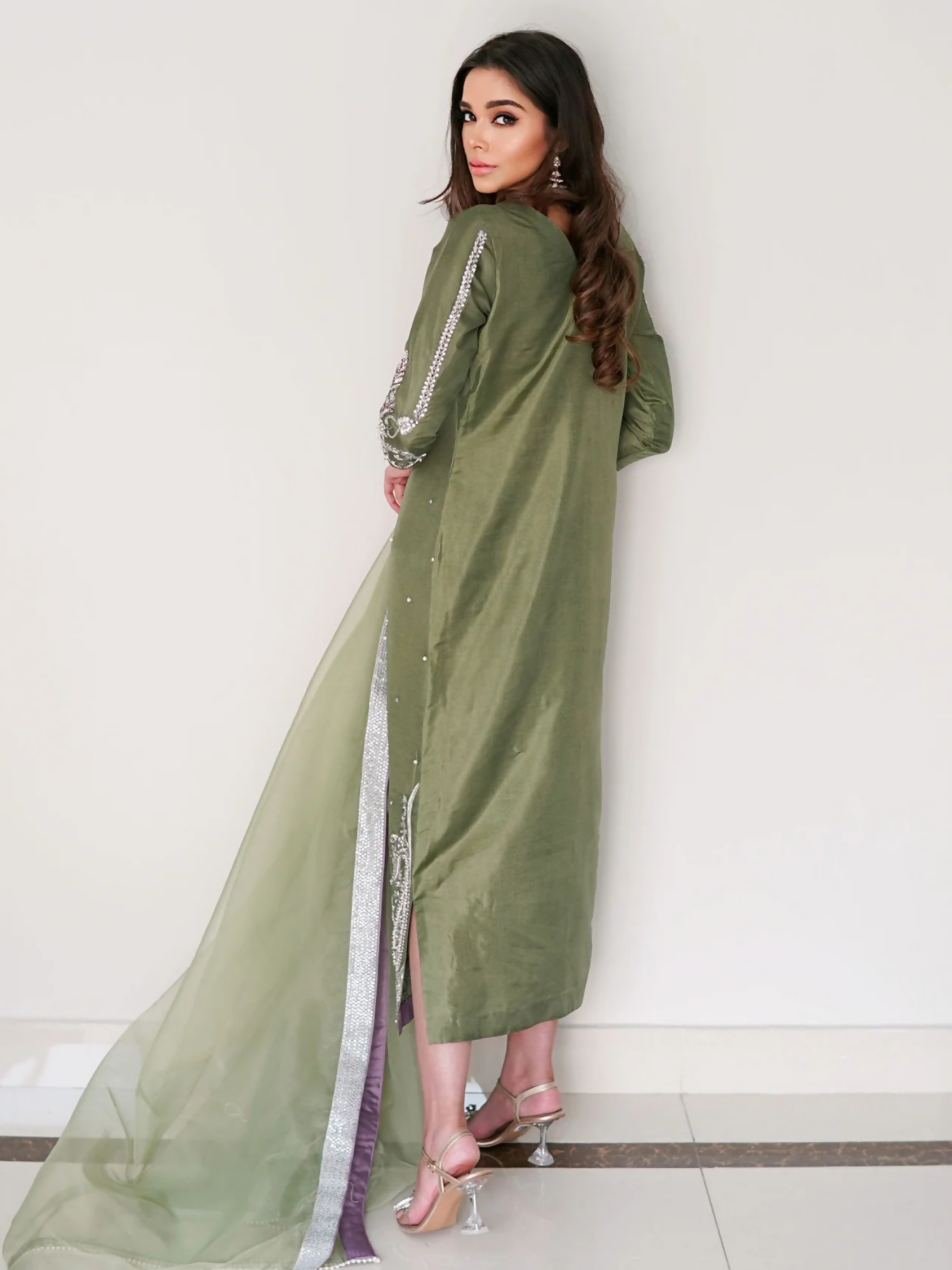 Allure By IH Luxe Formals Raw Silk Embellished Stitched 3-Piece Suit-Ayla