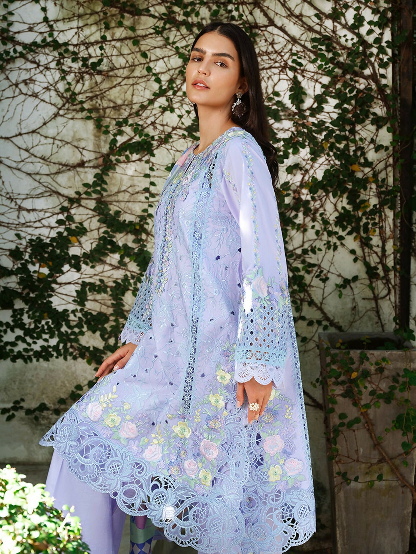 Mushq A Moi Luxury Lawn Embroidered Unstitched 3-Piece Suit-Sweet Confession