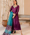 Allure By IH Raw Silk Embellished Stitched 3-Piece Suit-Twilight