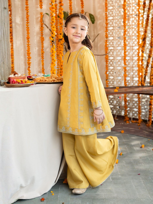 Panache Apparel Noore Eid Edit Sheesha Silk Embroidered Stitched Suit-Hoor