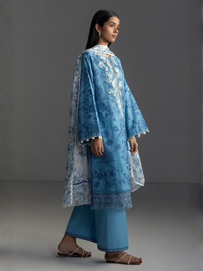 COCO by Zara Shahjahan Lawn'26 Embroidered Unstitched 3-Piece Suit-Aviona-3A
