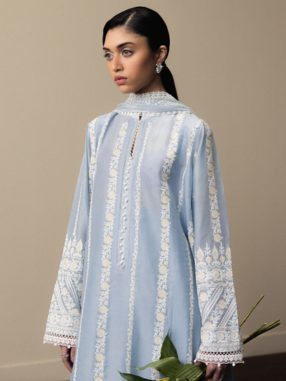 Zara ShahJahan Satori'26 Lawn Embroidered Unstitched 3-Piece Suit-Aoyomi-D1