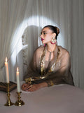 Hussain Rehar Basic Not Basic 3 Organza Embellished Stitched 4-Piece Suit-Leaden