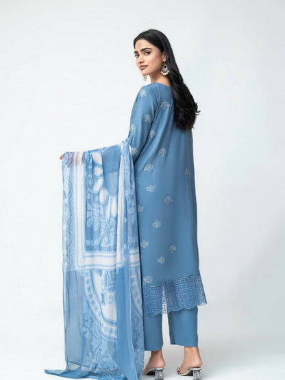 Imran Aftab Winter'25 Khaddar Embroidered Stitched 3-Piece Suit-IAKC-UF-23