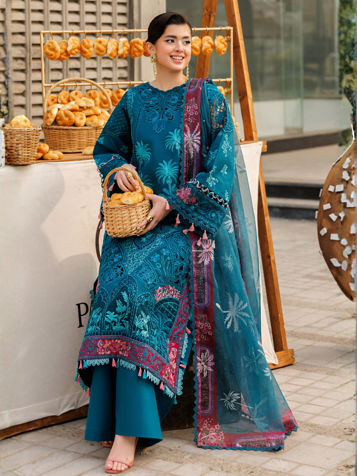 Parishay Monaco Luxury Lawn'26 Embroidered Unstitched 3-Piece Suit-MN-04