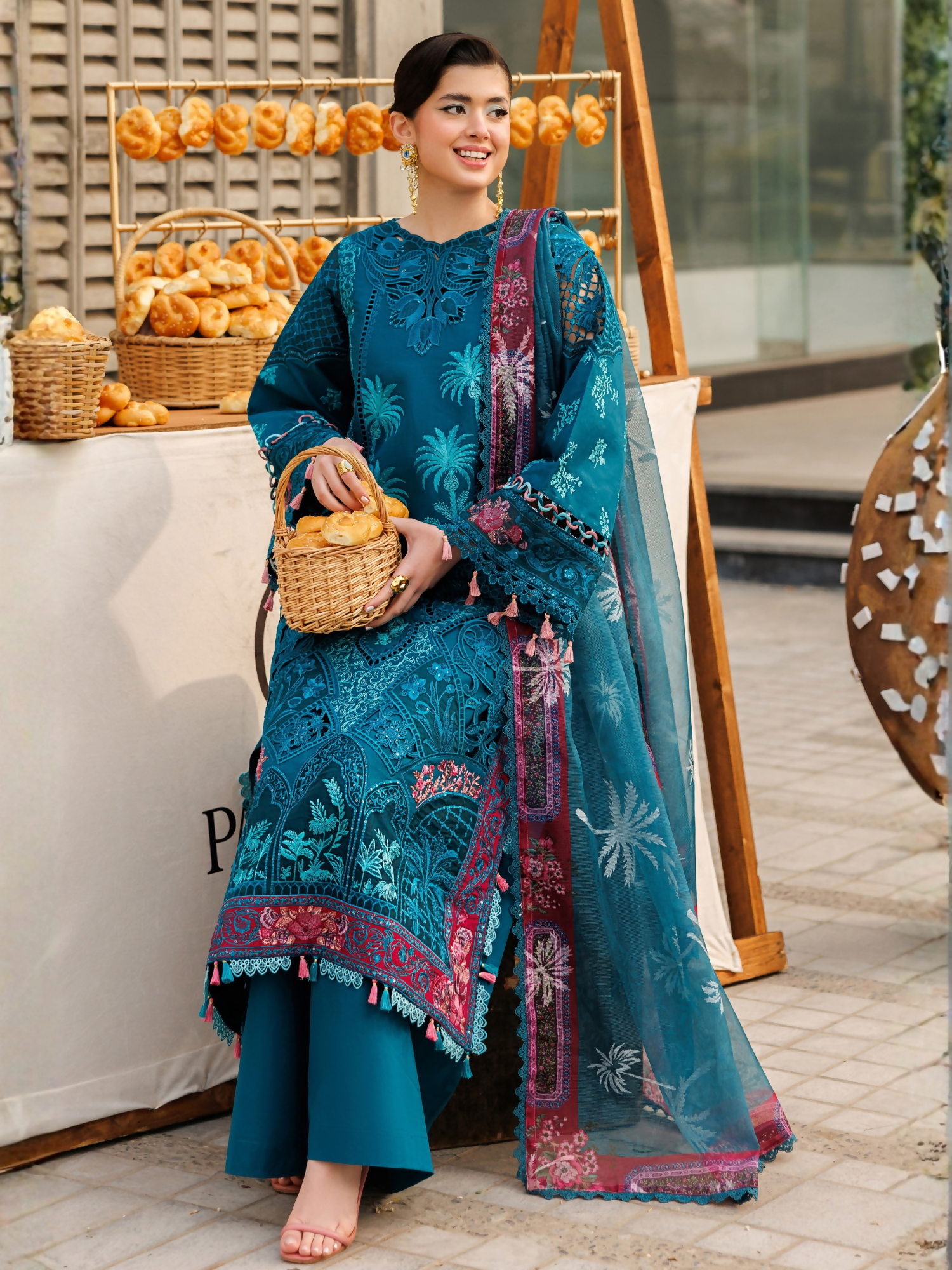 Parishay Monaco Luxury Lawn'26 Embroidered Unstitched 3-Piece Suit-MN-04