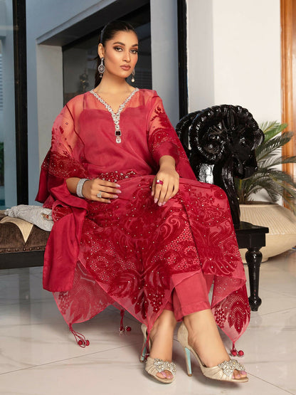 Shiza Hassan Sublime Luxury Pret Organza Embellished Stitched Kaftan-Laira