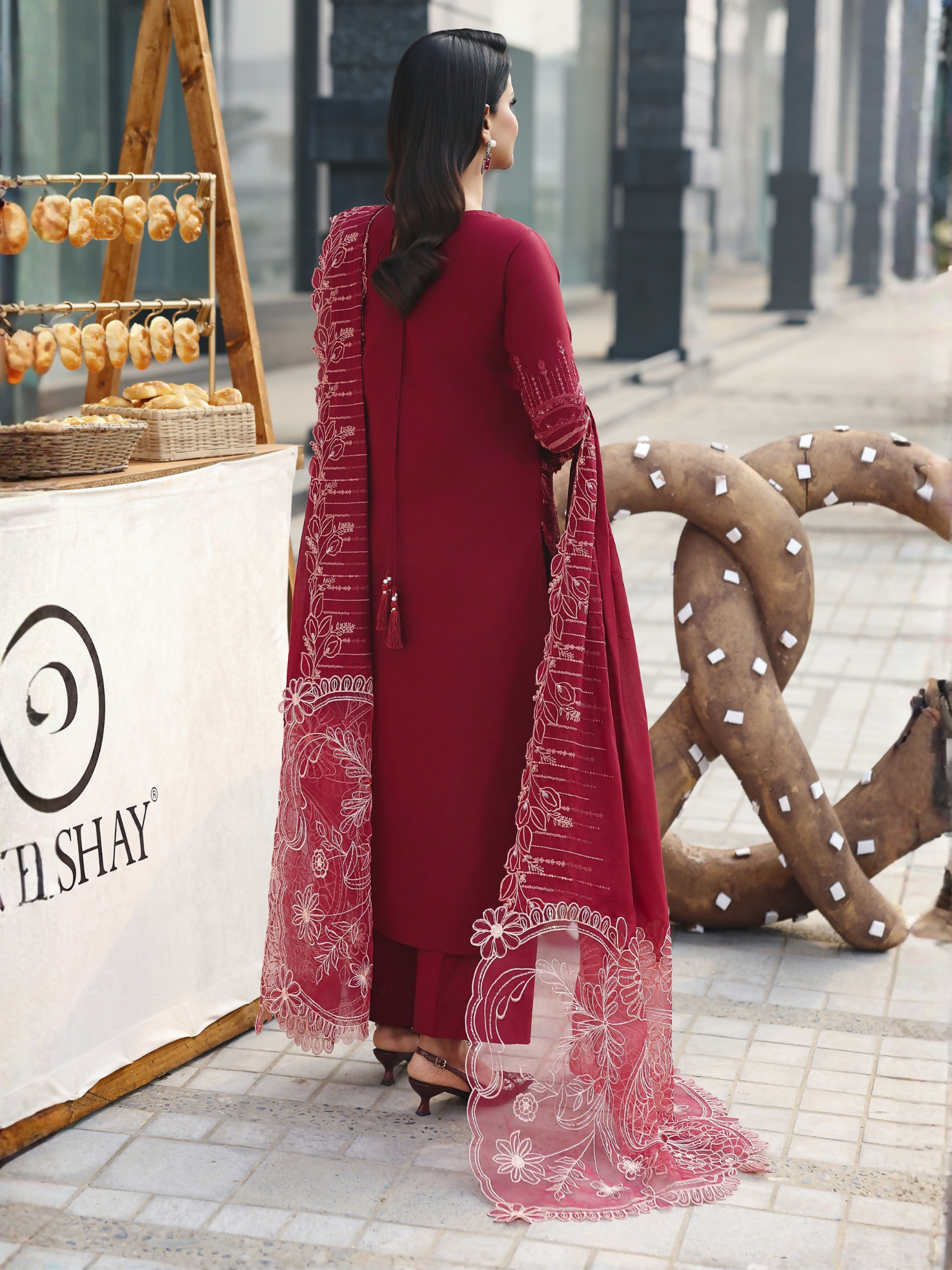 Parishay Monaco Luxury Lawn'26 Embroidered Unstitched 3-Piece Suit-MN-01