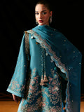 Hussain Rehar The Scent Luxury Pret SS'25 Raw Silk Embellished 3-Piece Suit-Verta