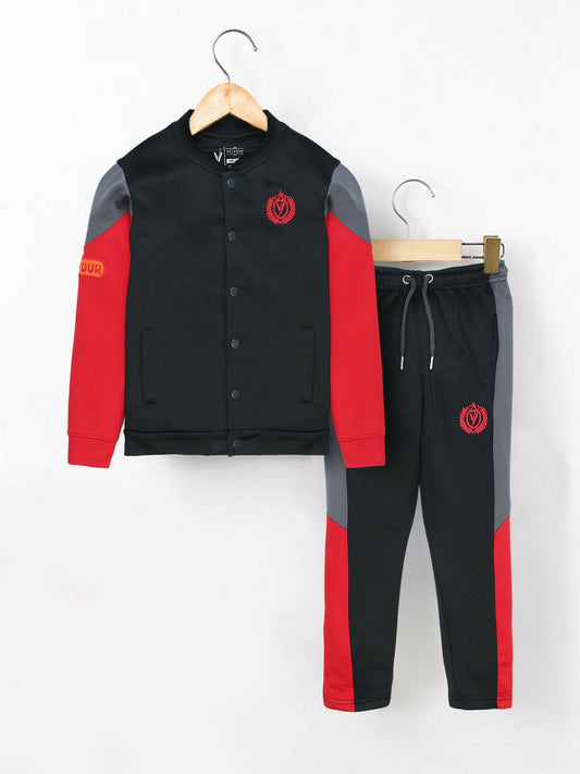 Red, Grey and Blue Velvour Winter Tracksuit-#VWT24-A