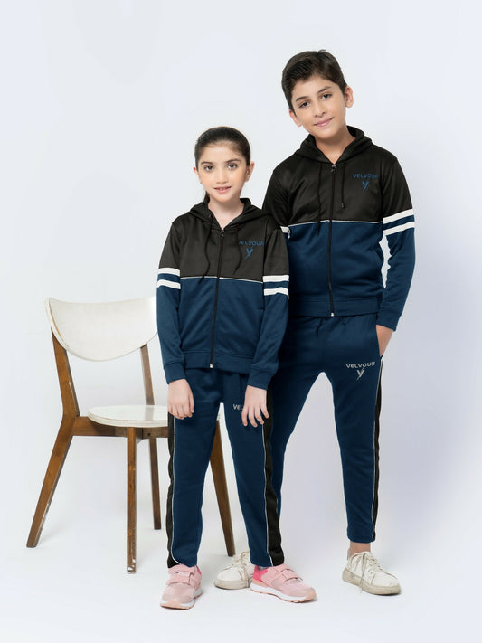 Blue Velvour Winter Tracksuit- #VWT08-F