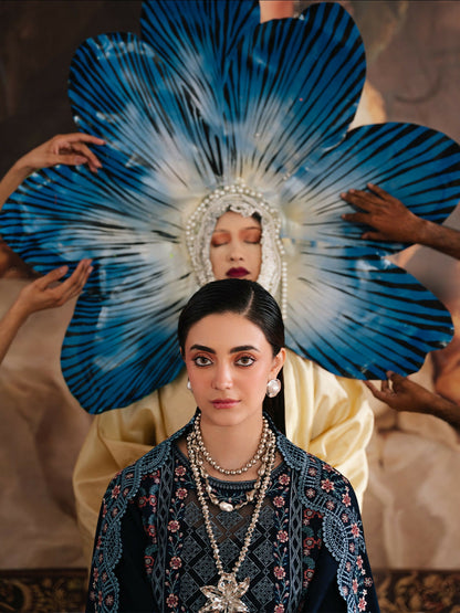 Mahnur Secret Garden Karandi Embroidered Stitched 3-Piece Suit–SG-012