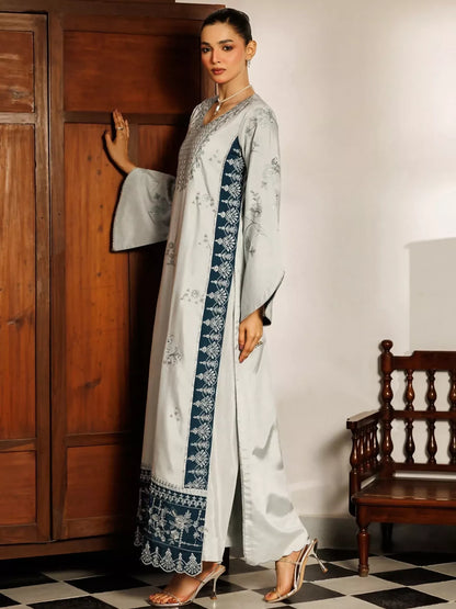 Panache Apparel Noore Eid Edit Raw Silk Embroidered Stitched Suit-Yara