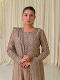 Farooq Hameed Studio Net Embroidered Stitched 3-Piece Suit-Oud-Majestic