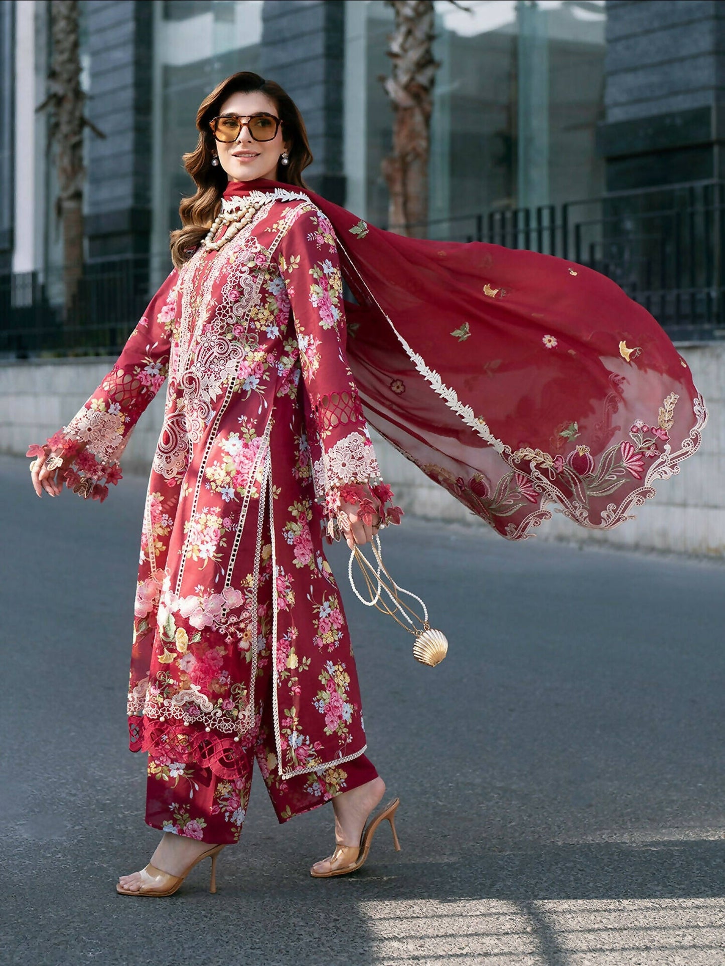 Mahnur Broadway Luxury Lawn'26 Embroidered Unstitched 3-Piece Suit-BW-011