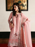 Hussain Rehar The Scent Luxury Pret SS'25 Raw Silk Embellished 3-Piece Suit-Evara