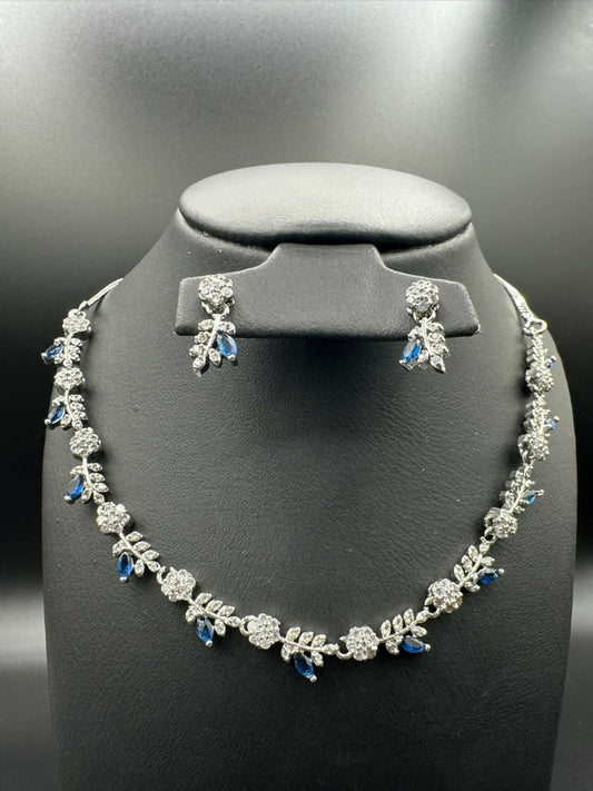 H&A Jewellery One Carat Silver Rhodium Plated Jewellery Set