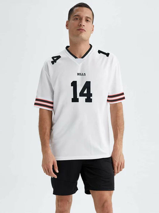 Jupiter Sporty Style Oversized No 14 Baseball Tee Shirt-13624