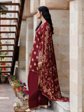 Maroon Panache Apparel Noor Mahal Cotton Printed Stitched Suit-Sarmastaan