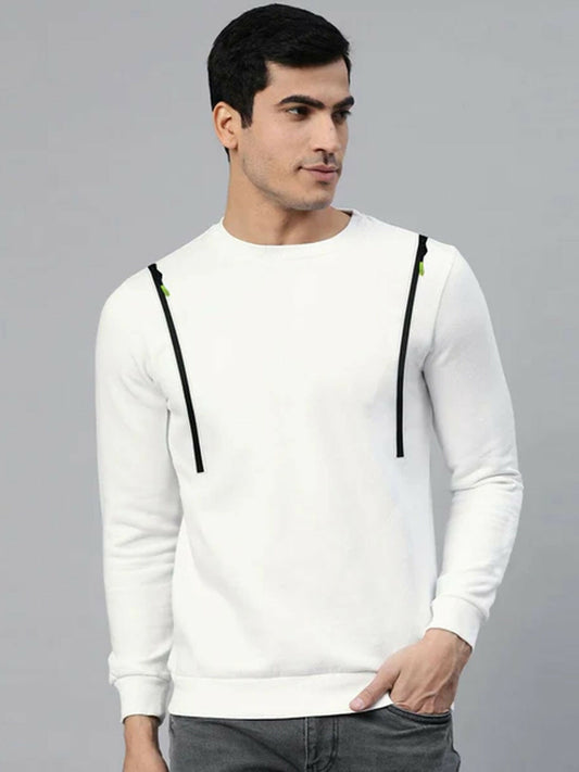 Funky's Two Side Front Zips High Street Sweat Shirts-11905