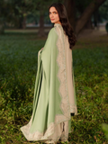 Panache Apparel Winter Solstice Linen Embroidered Stitched Suit-Mistfall