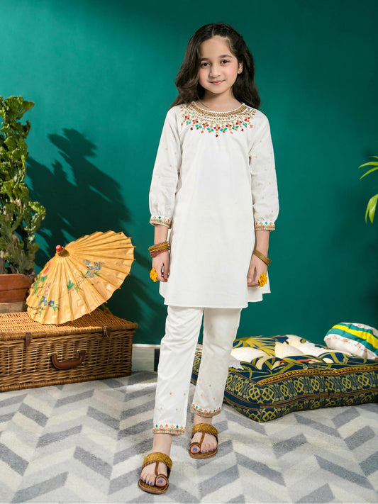 Stitched cotton Top and Capri set in a designer style, perfect for all seasons with a customized fit.