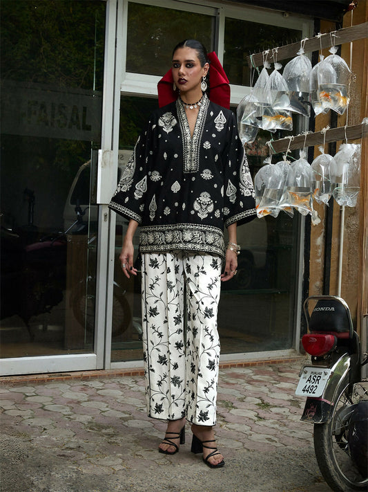 Jugnu By Hussain Rehar Mono 2025 Edit IV Cotton Embroidered Stitched 2-Piece Suit-Nargiz