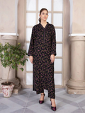 Tehzeeb Libas Summer Linen Embroidered Stitched 2-Piece Suit-MIDNIGHT GOLD