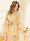Ruby's Couture Gul-Bahar Organza Embroidered Stitched 3-Piece Suit-Zawiya