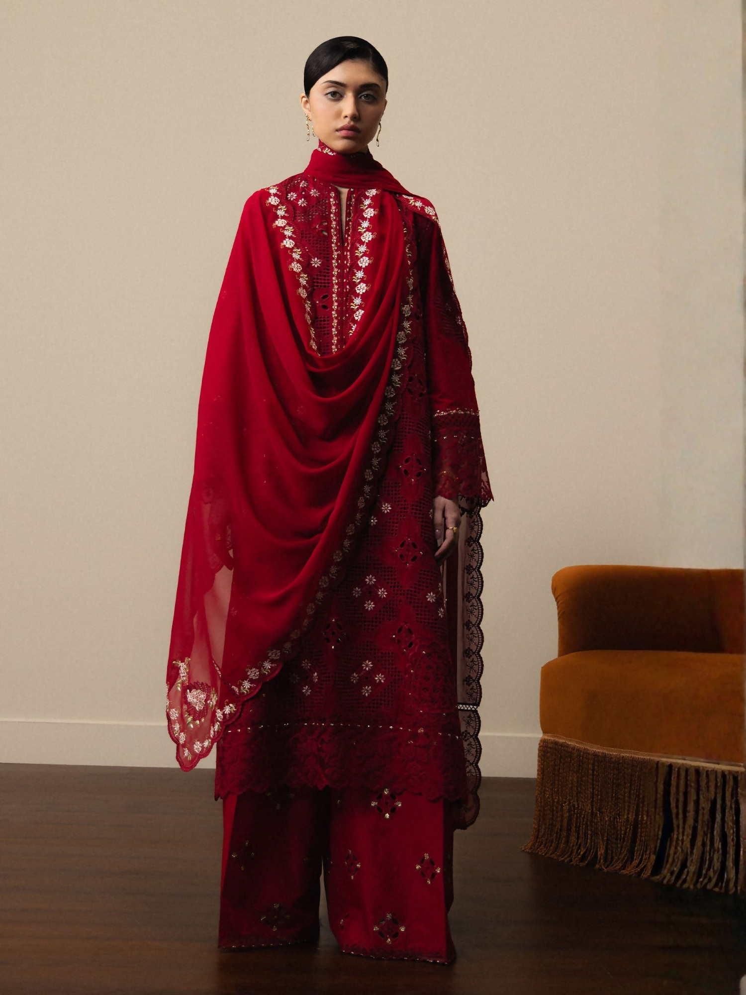 Zara ShahJahan Satori'26 Lawn Embroidered Unstitched 3-Piece Suit-Akari-D8