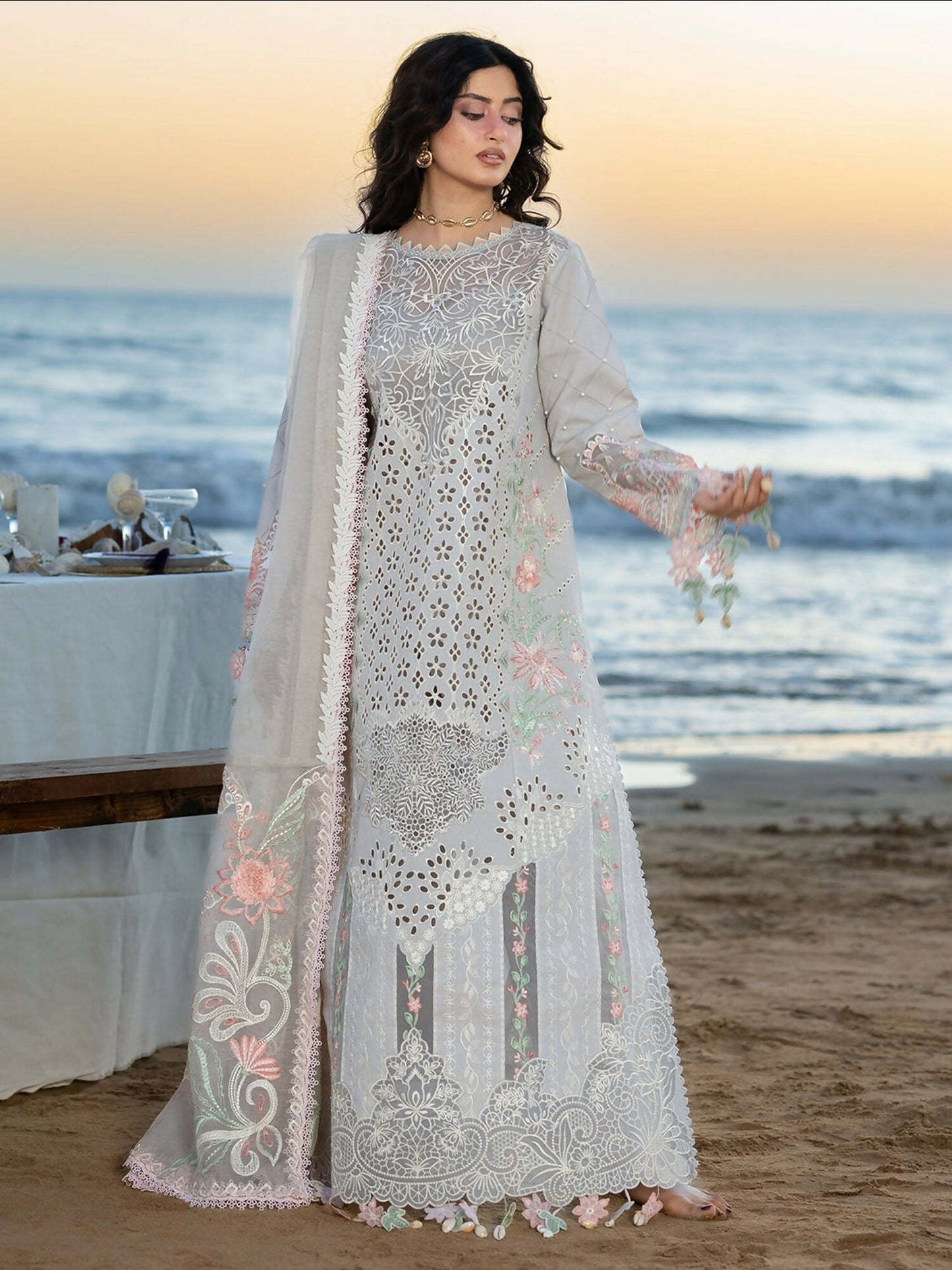 Mahnur Sirene Luxury Lawn'26 Embroidered Unstitched 3-Piece Suit-S-06