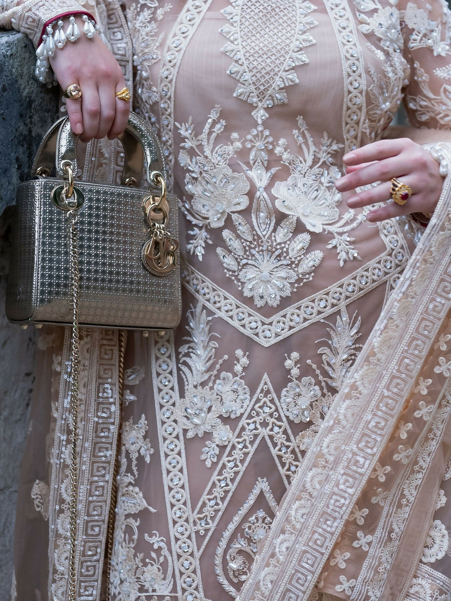 Shiza Hassan Lillian Wedding Formals Net Embroidered Stitched 3-Piece Suit-Aria