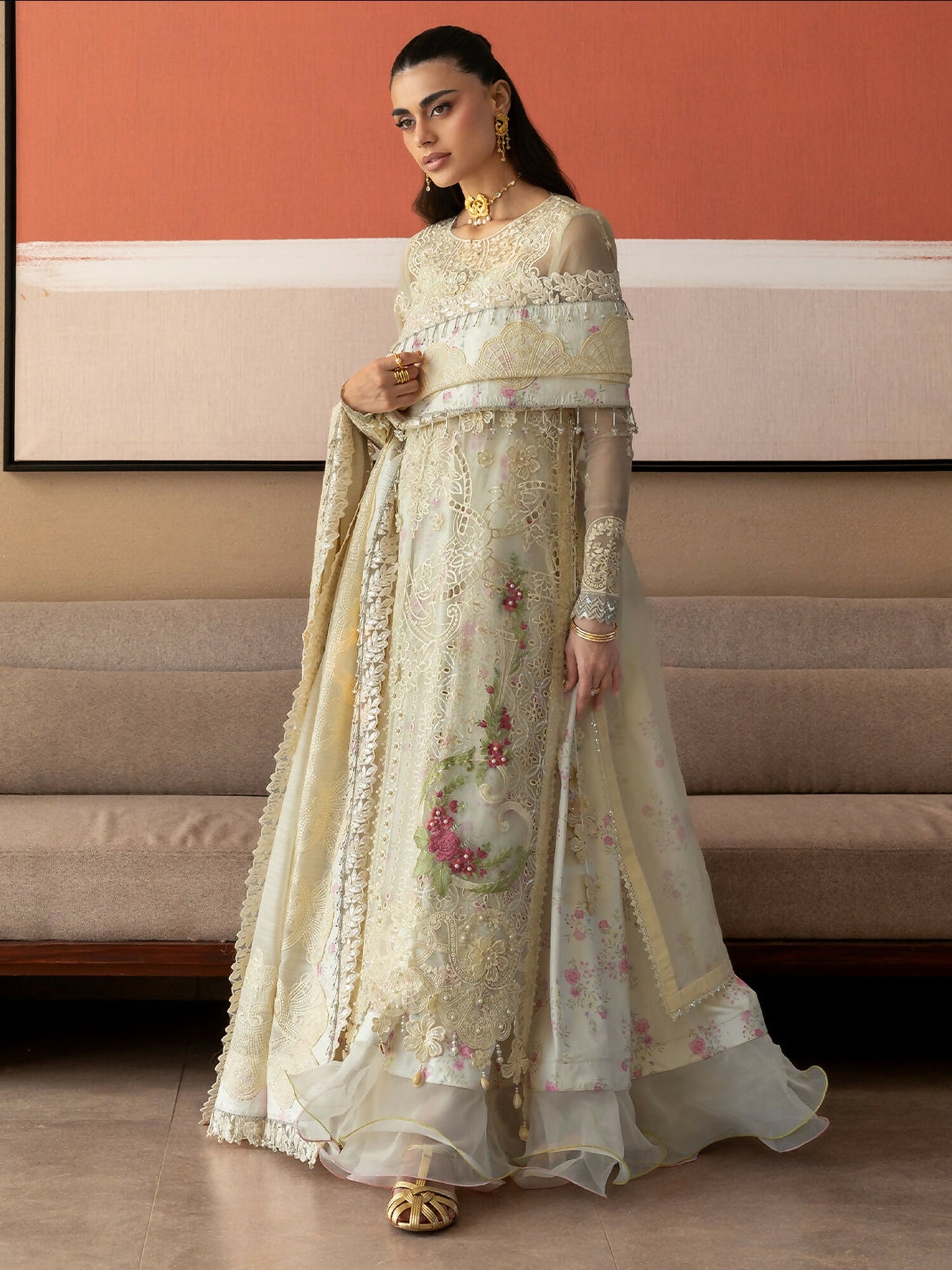 Mahnur Sirene Luxury Lawn'26 Embroidered Stitched 3-Piece Suit-S-10