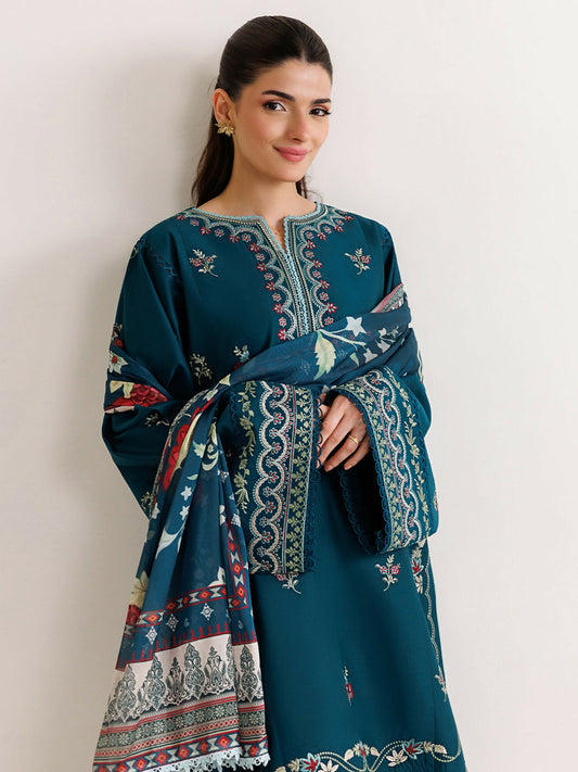 Panache Apparel Mistfall Vol II Cotton Embroidered Stitched Suit-Lunea