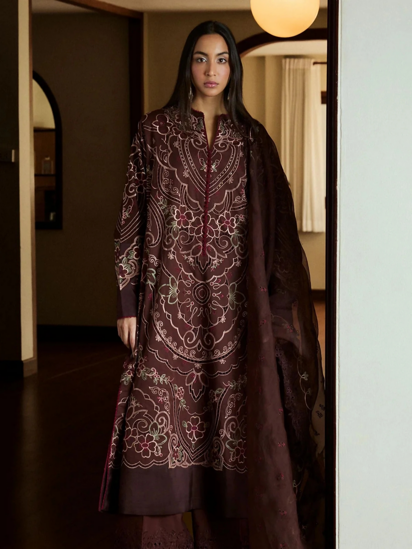 Zara Shahjahan Satori Lawn Embroidered Unstitched 3-Piece Suit-Shizumi-4B