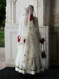 Hussain Rehar Festive Pret'25 Korean Raw Silk Embroidered Stitched 3-Piece Suit-Nooria