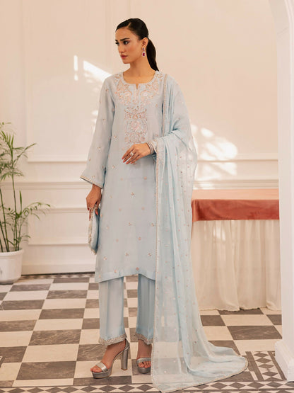Allure By IH Be-My-Guest Thai Silk Embroidered Stitched 3-Piece Suit-Arona