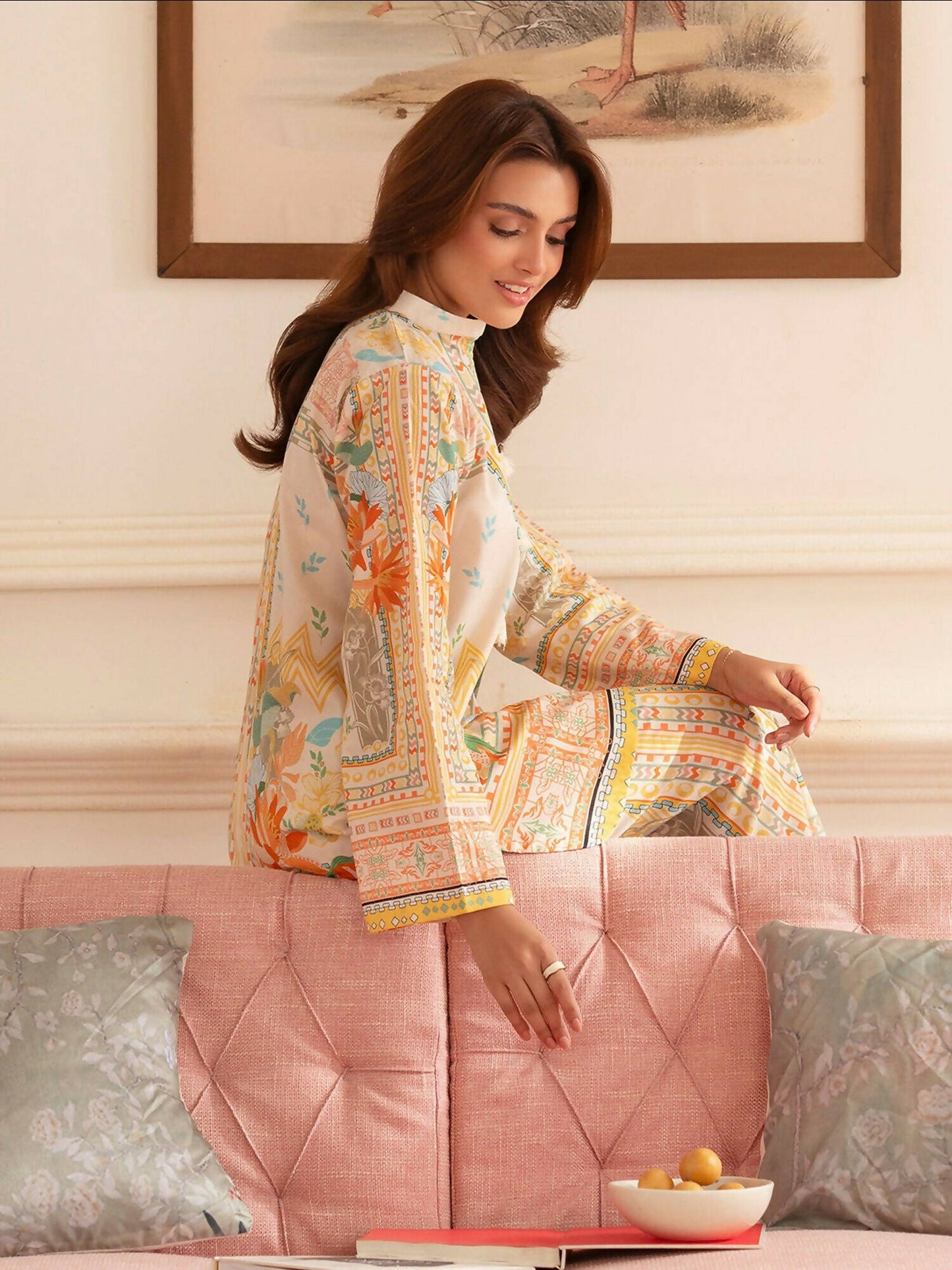Mahnur Noir Lawn'26 Printed Co-Ord Set-N-05