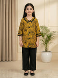 Velvour Girls Linen Printed Co-Ord Set-VG220-A